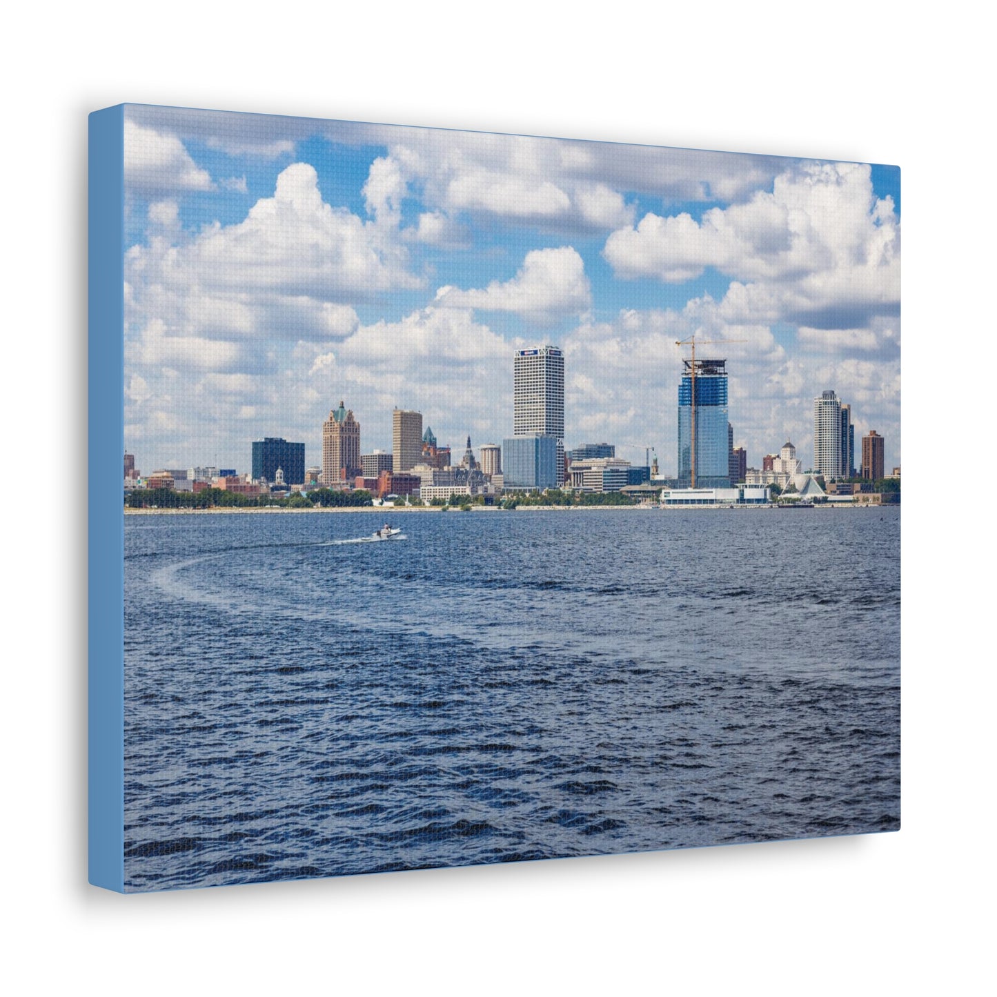 Milwaukee Wisconsin Skyline du lac Michigan, photographie sur toile Wrap Wall Art