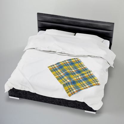 Aroace Pride Plaid Velveteen Plush Blanket