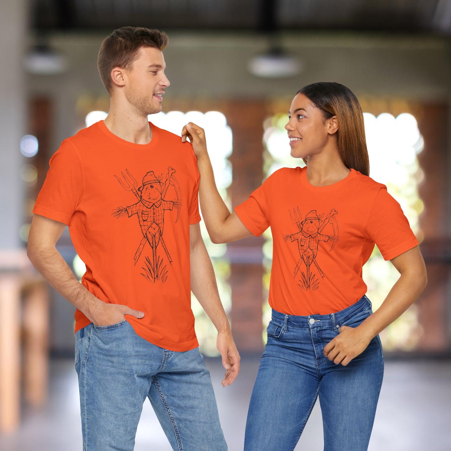 Scarecrow Lovebird, Line Art Tee