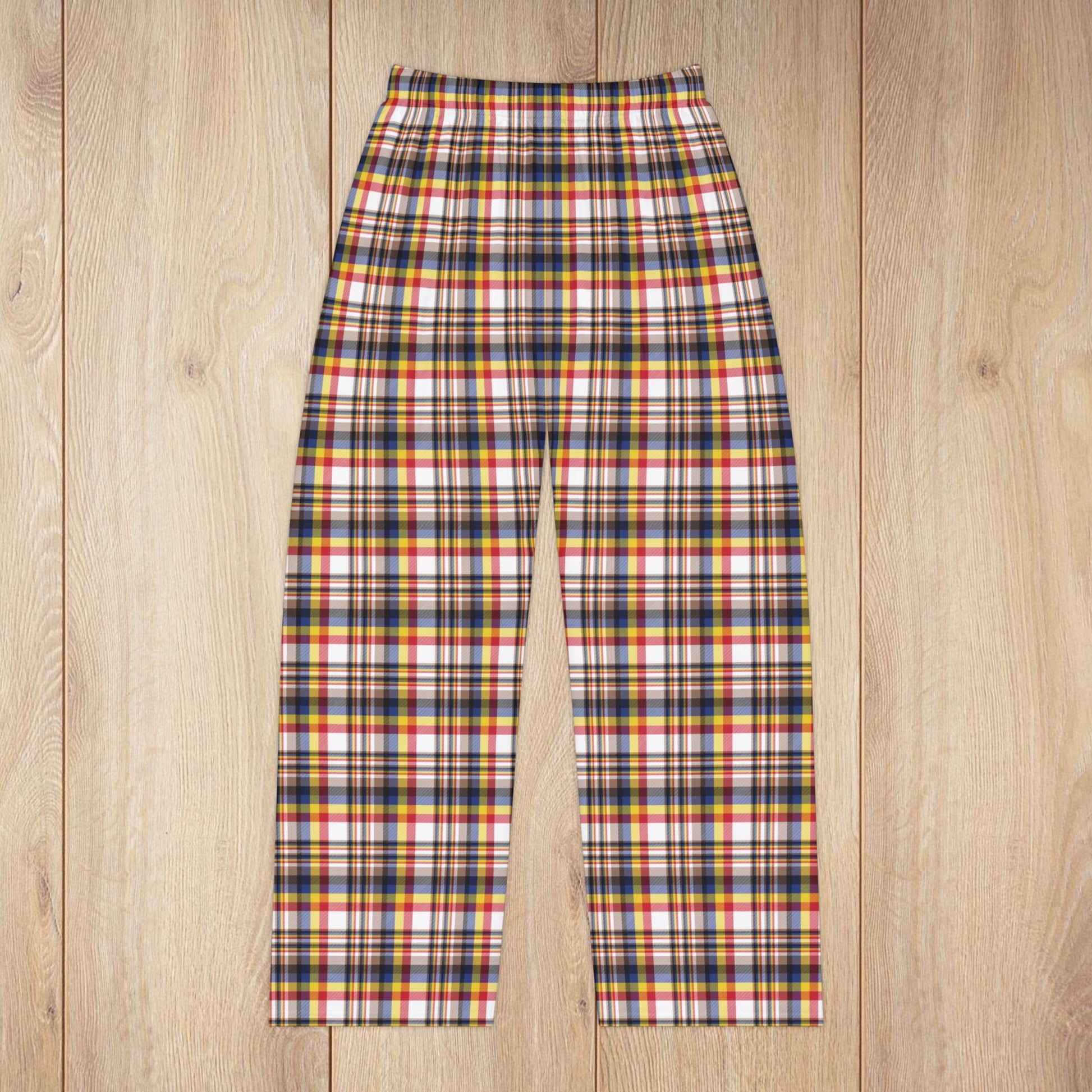 Women’s White, Red & Blue Brooklyn NY Plaid Pajama Pants