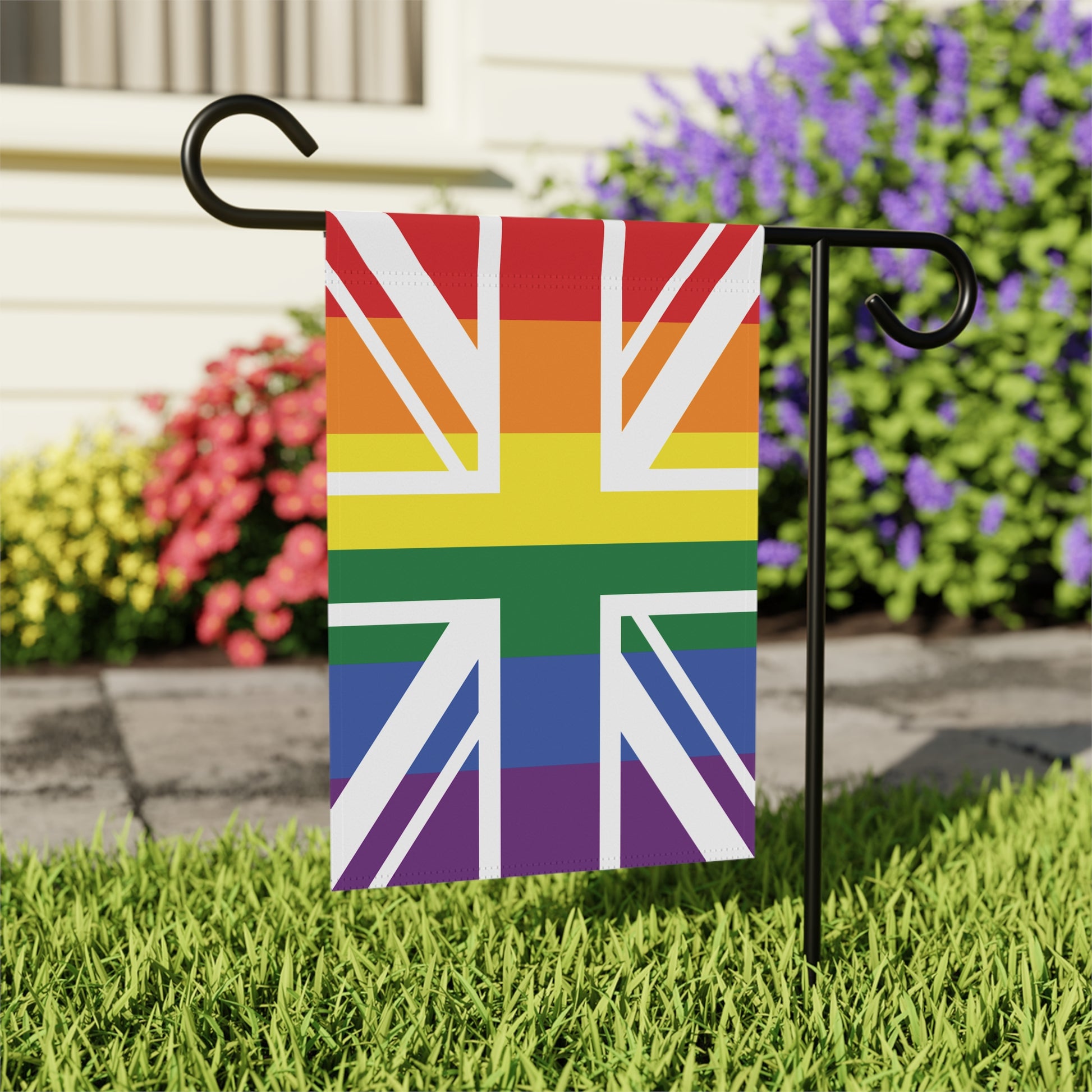12'' × 18'' UK Rainbow Pride Union Jack Garden Flag Banner
