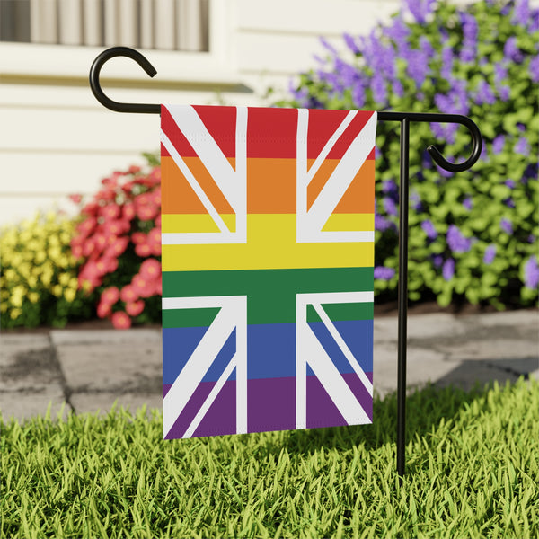 12'' × 18'' UK Rainbow Pride Union Jack Garden Flag Banner