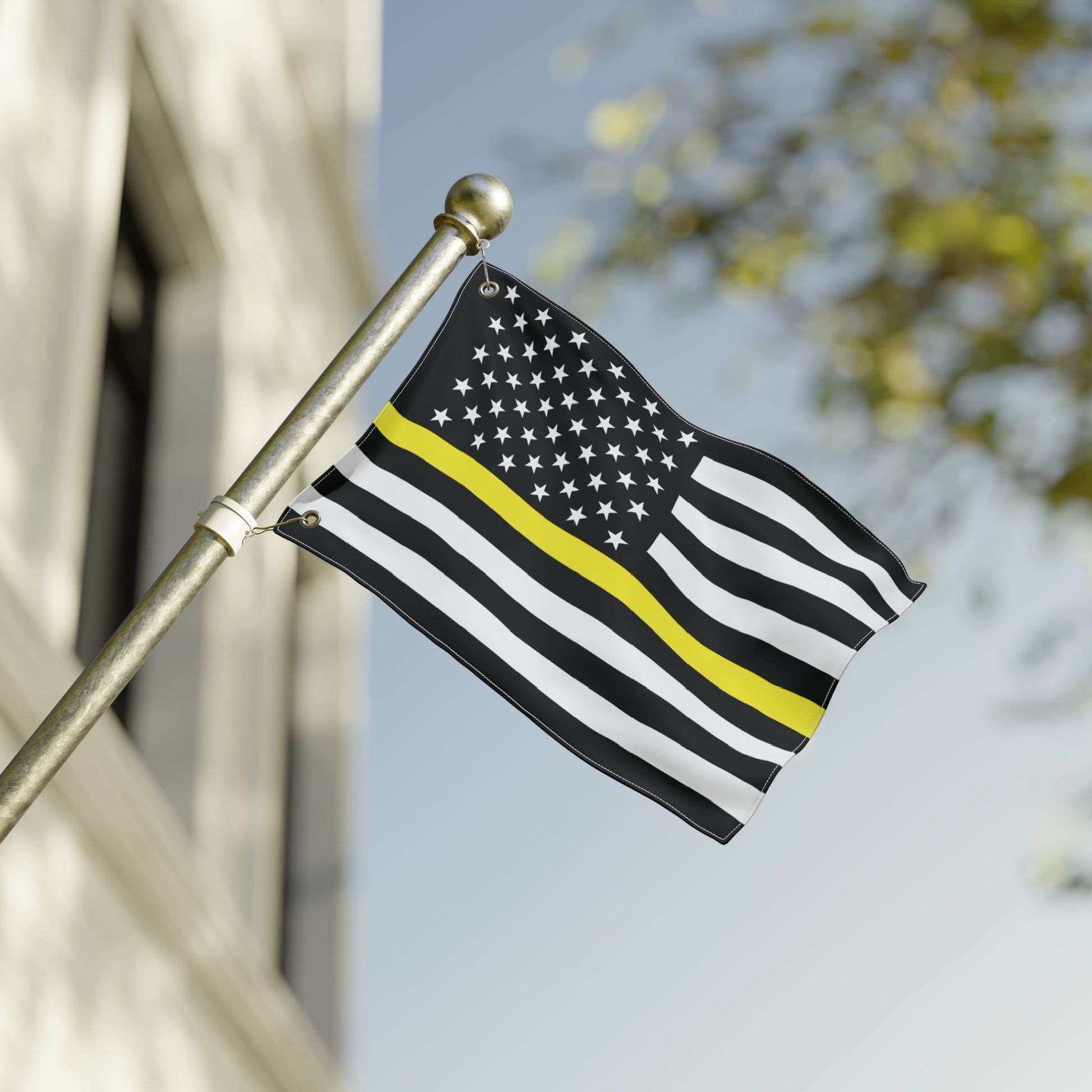 12'' × 18'' USA Thin Yellow Line American Flag with Grommets