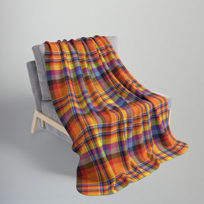 Halloween Plaid Fleece Sherpa Blanket