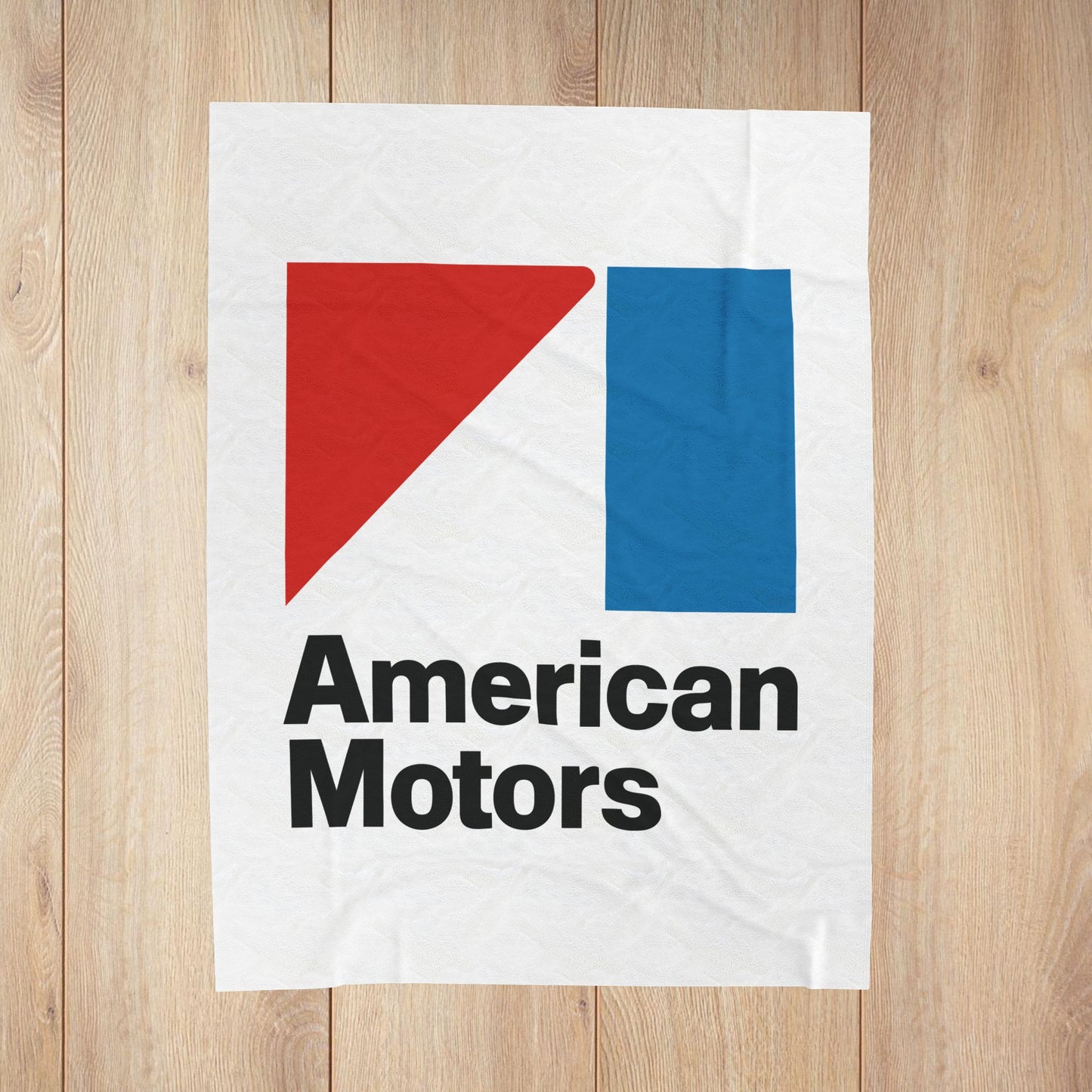 AMC Logo White Velveteen Plush Blanket