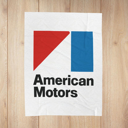 AMC Logo White Velveteen Plush Blanket