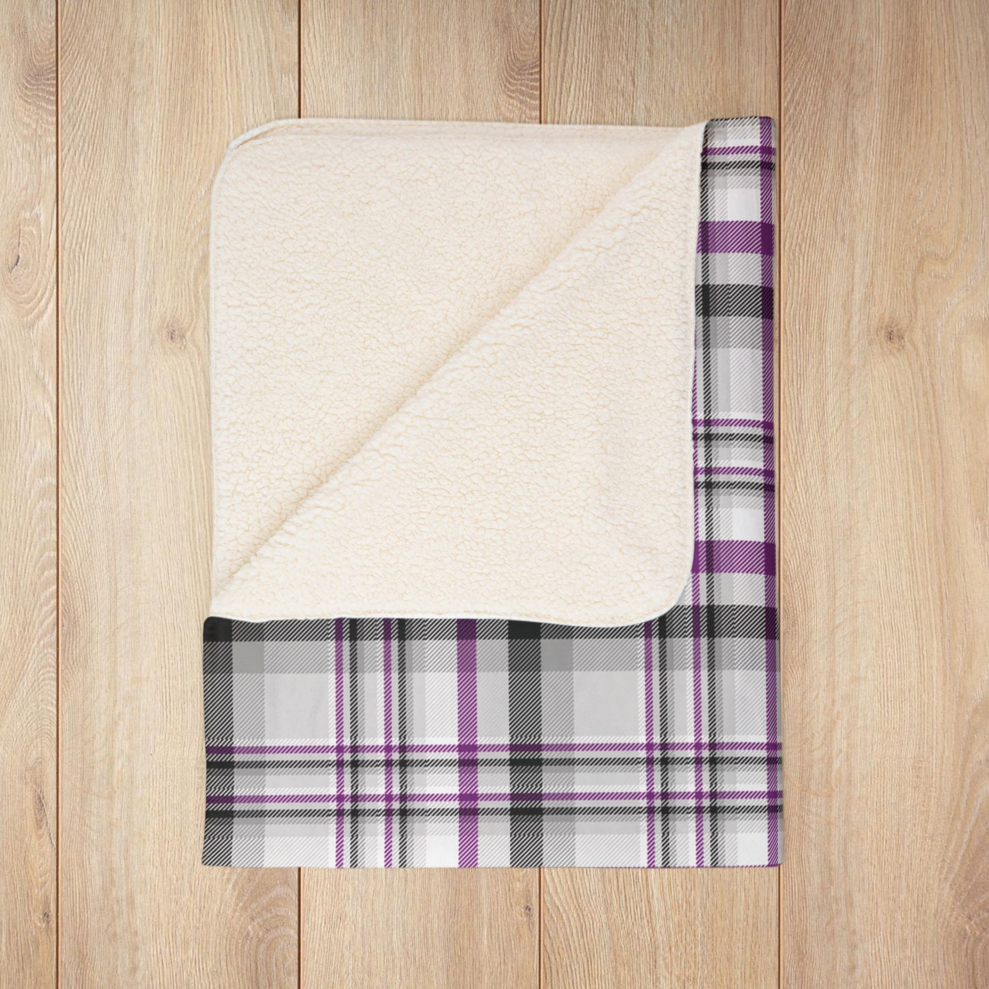 Asexual Pride Plaid Fleece Sherpa Blanket