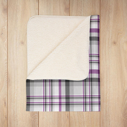Asexual Pride Plaid Fleece Sherpa Blanket