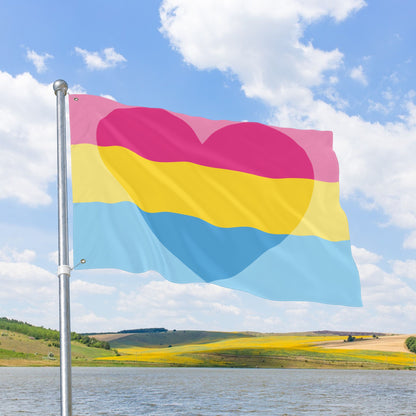 Panromantic Pride Flag with Grommets
