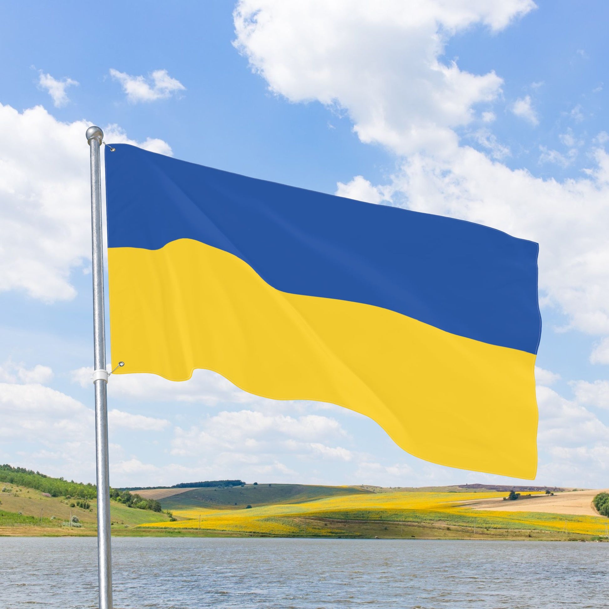 Ukraine Flag with Grommets