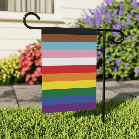 12'' × 18'' Rainbow 11-Stripe Rainbow for Trans and PoC Pride Garden Flag Banner
