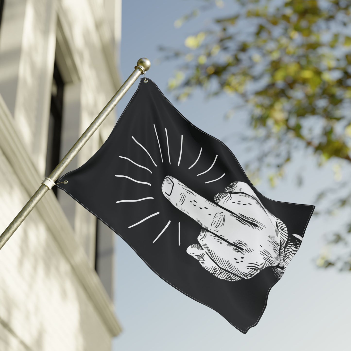 24'' × 36'' Middle Finger Flip-Off Flag, with Left or Right Side Grommets