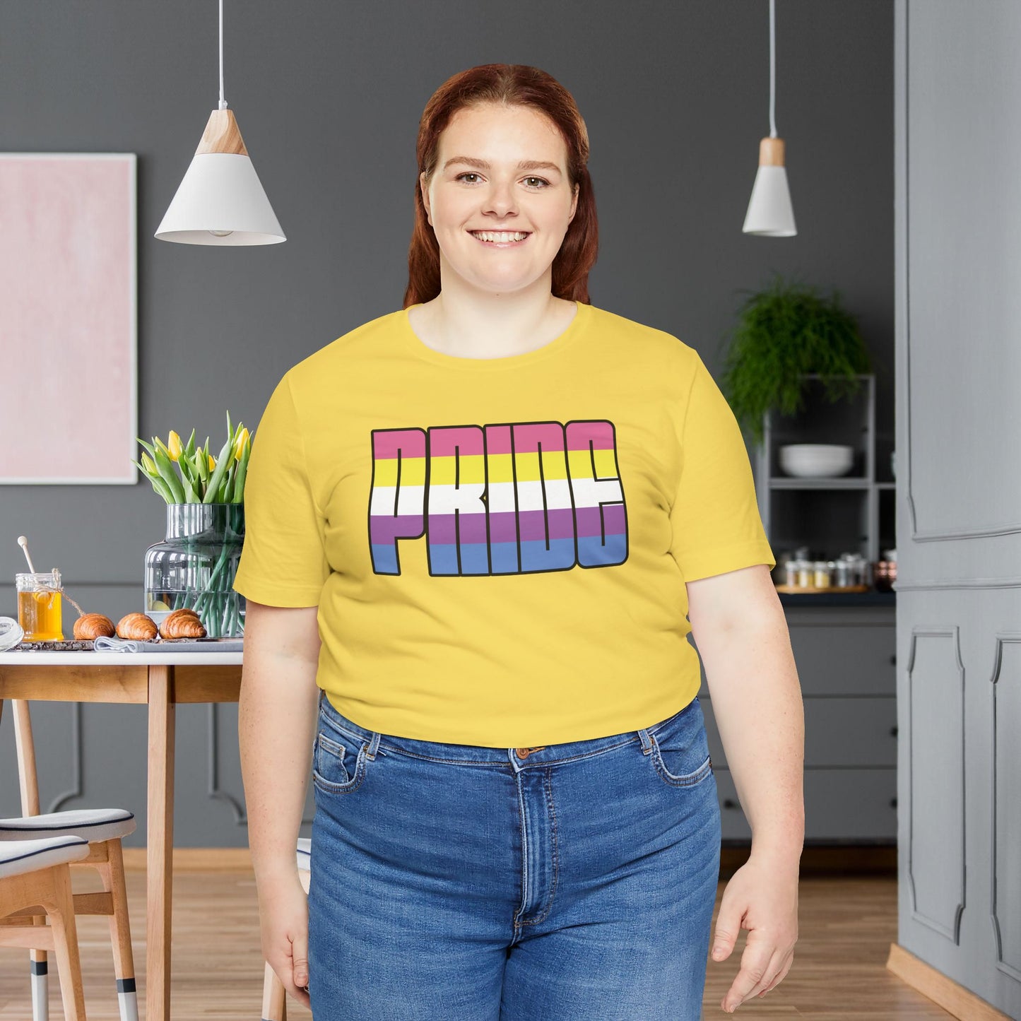 Maize Yellow Bigender Pride Tee