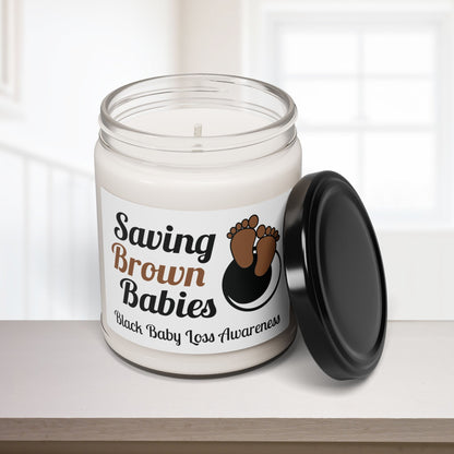 Quietly United in Loss Together and Saving Brown Babies Vela de soja de 9 oz para apoyar el embarazo y la concientización sobre la pérdida infantil