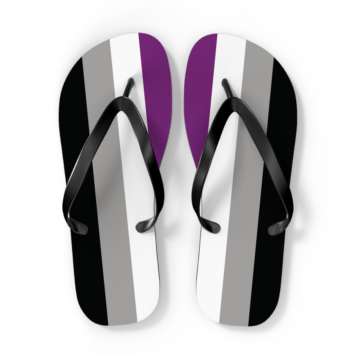 Asexual Pride Flip Flops