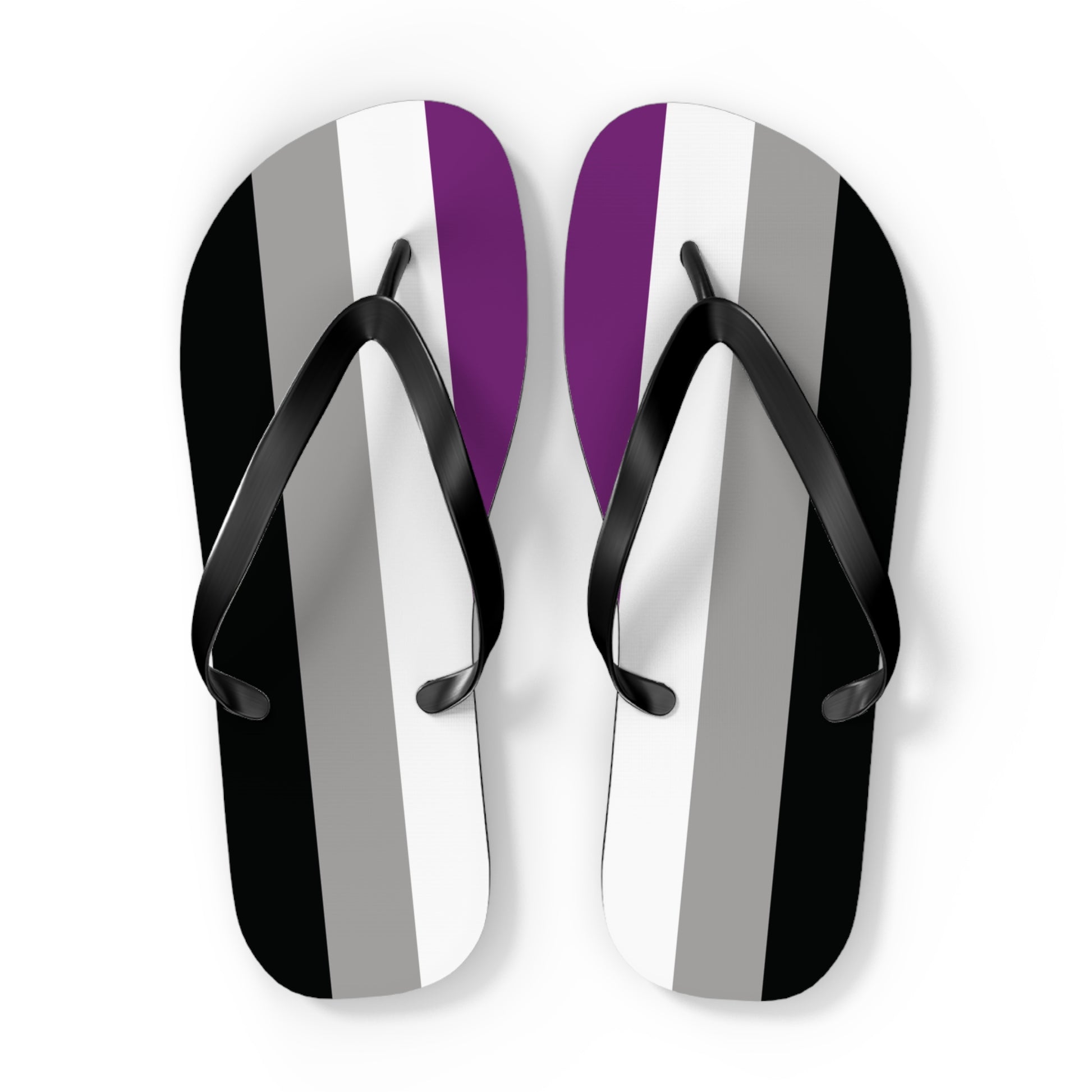 Asexual Pride Flip Flops