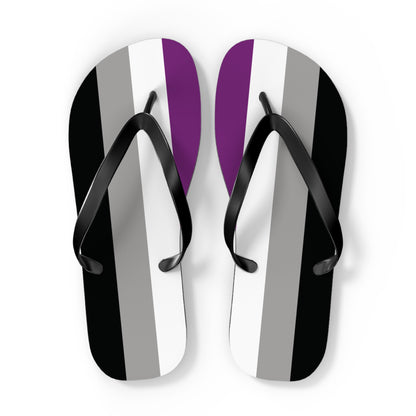Asexual Pride Flip Flops