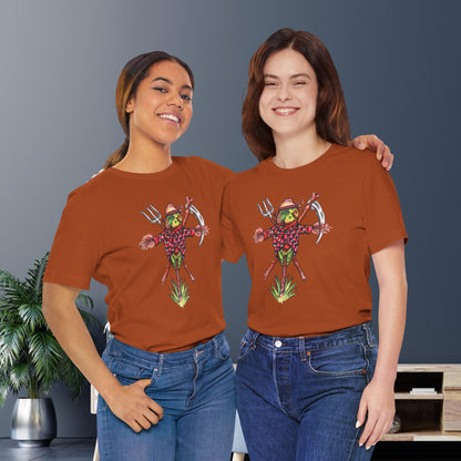 Scarecrow Lovebird, Hand-Drawn & Hand-Colored Tee