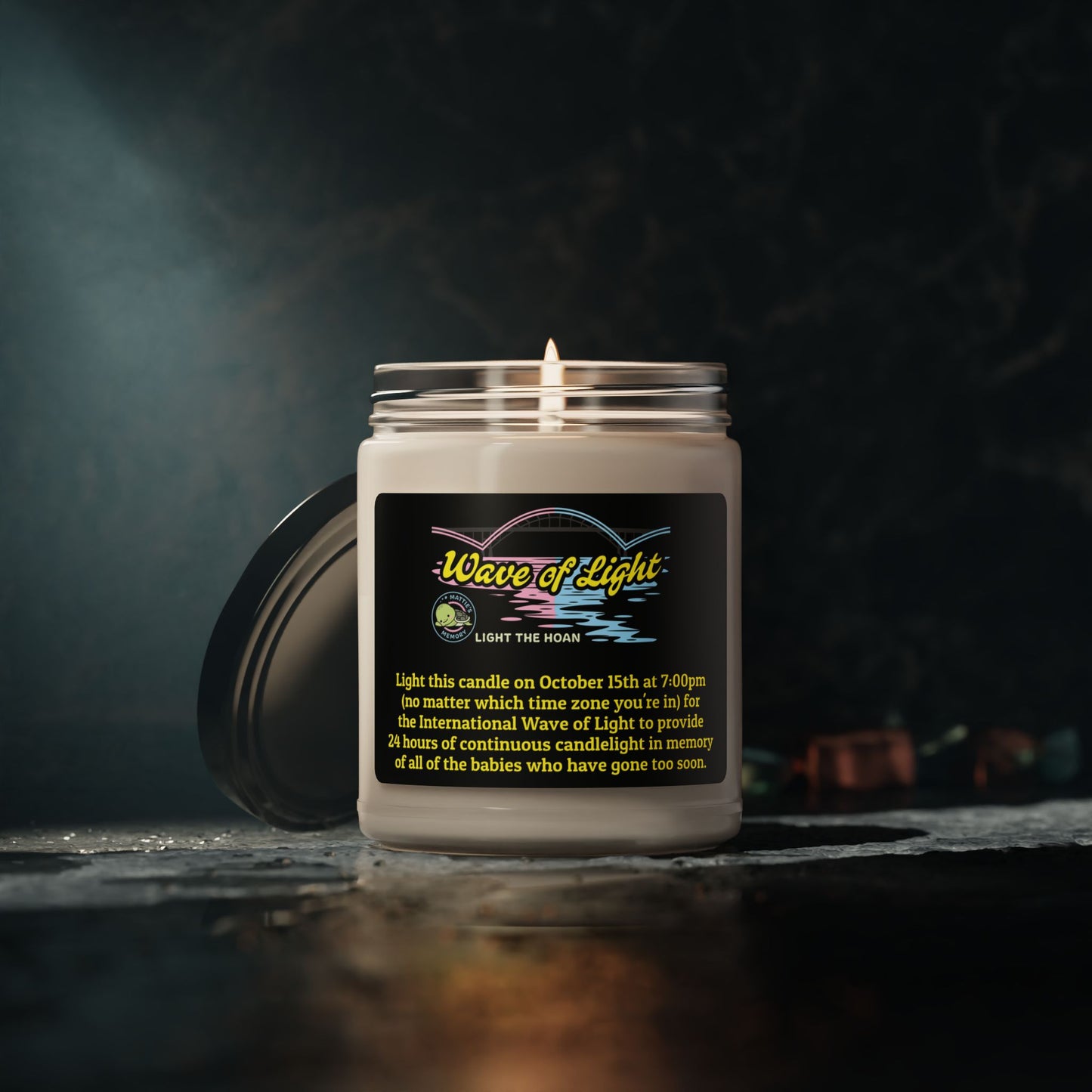 Mattie’s Memory Wave of Light, Light the Hoan Bridge 9oz Candle, Milwaukee Wisconsin Infant & Pregnancy Loss Charity