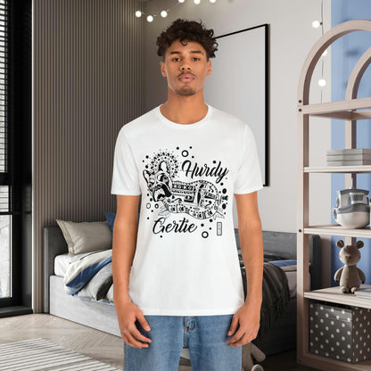 Hurdy Gertie Tee, Chemise Frenchton Dog Line Art