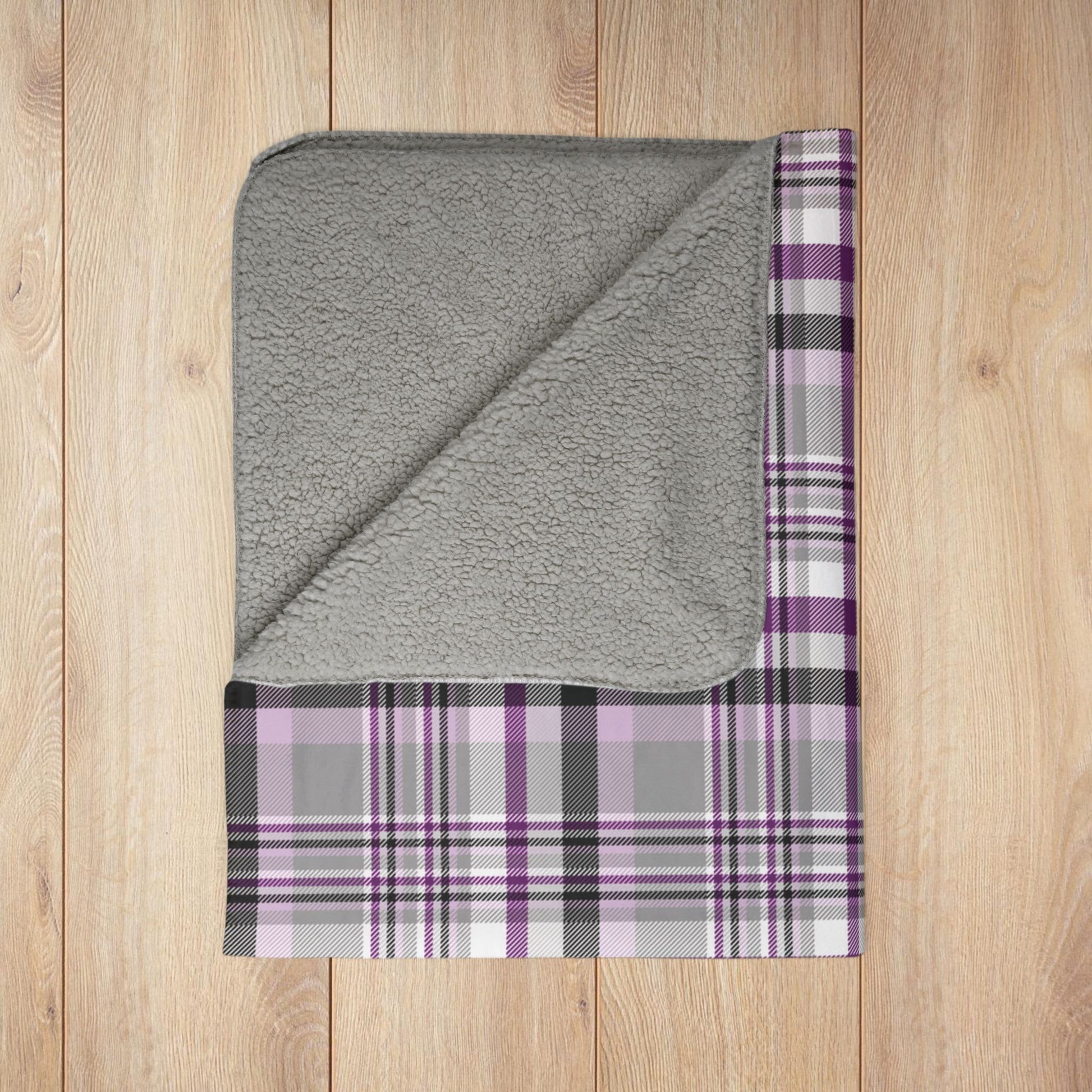 Demisexual Pride Plaid Fleece Sherpa Blanket