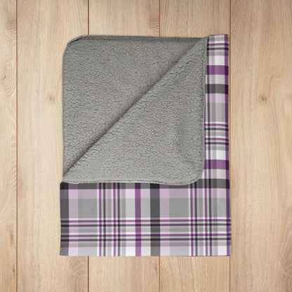 Demisexual Pride Plaid Fleece Sherpa Blanket