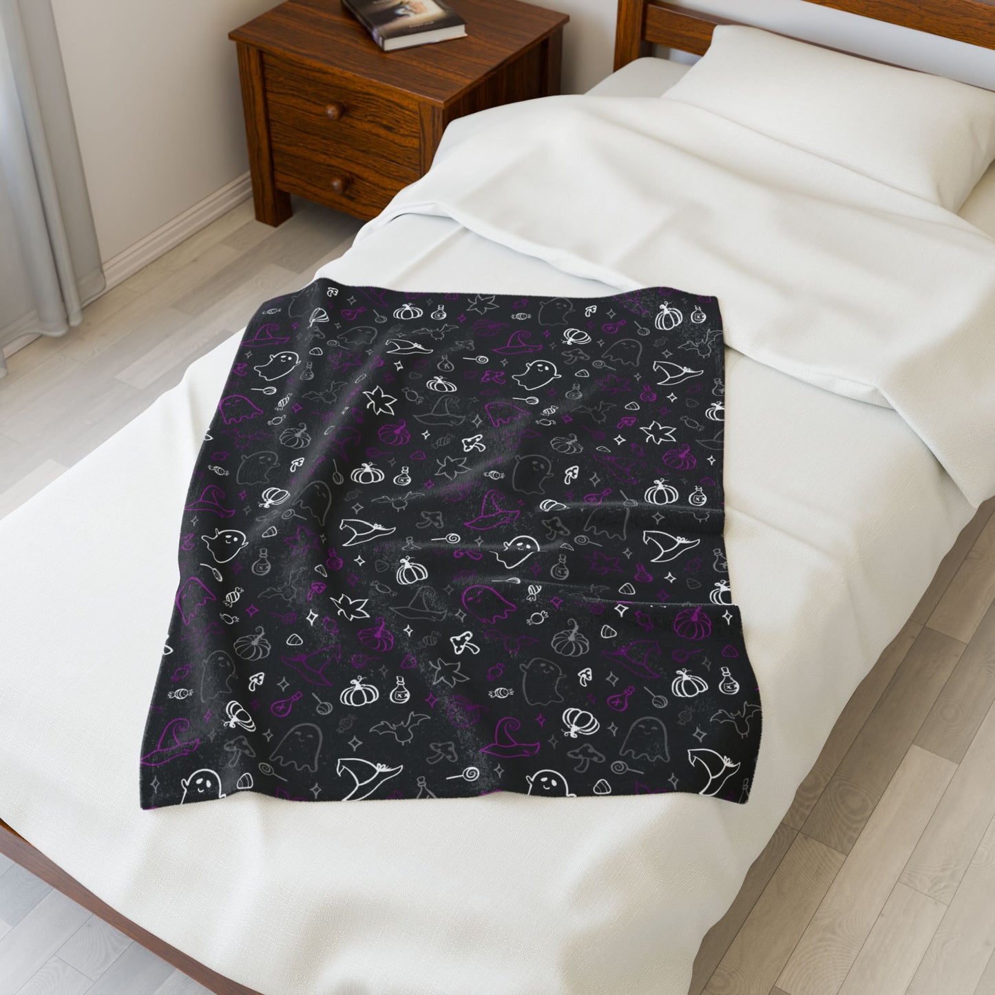 Asexual Pride Halloween Velveteen Plush Blanket