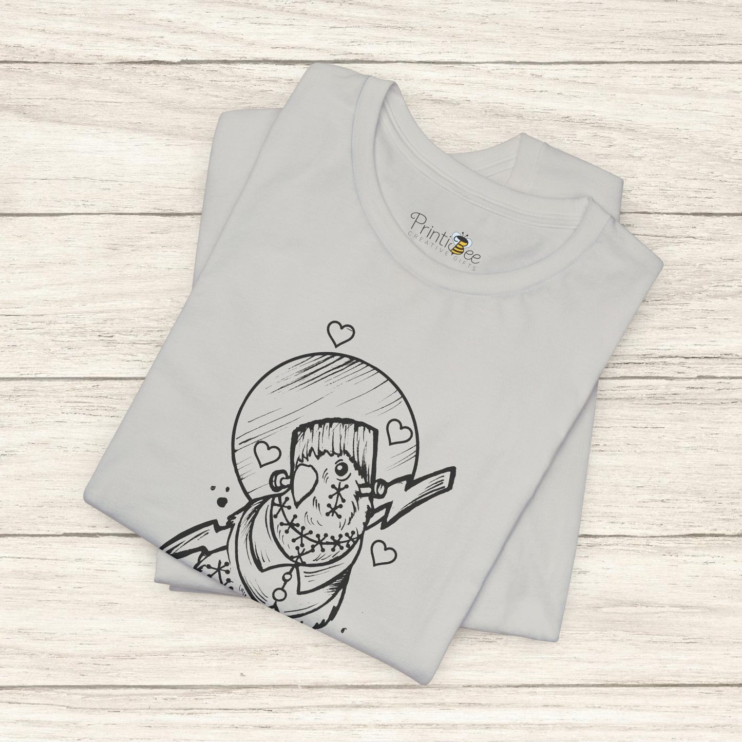 Frankenstein Lovebird, Line Art Tee