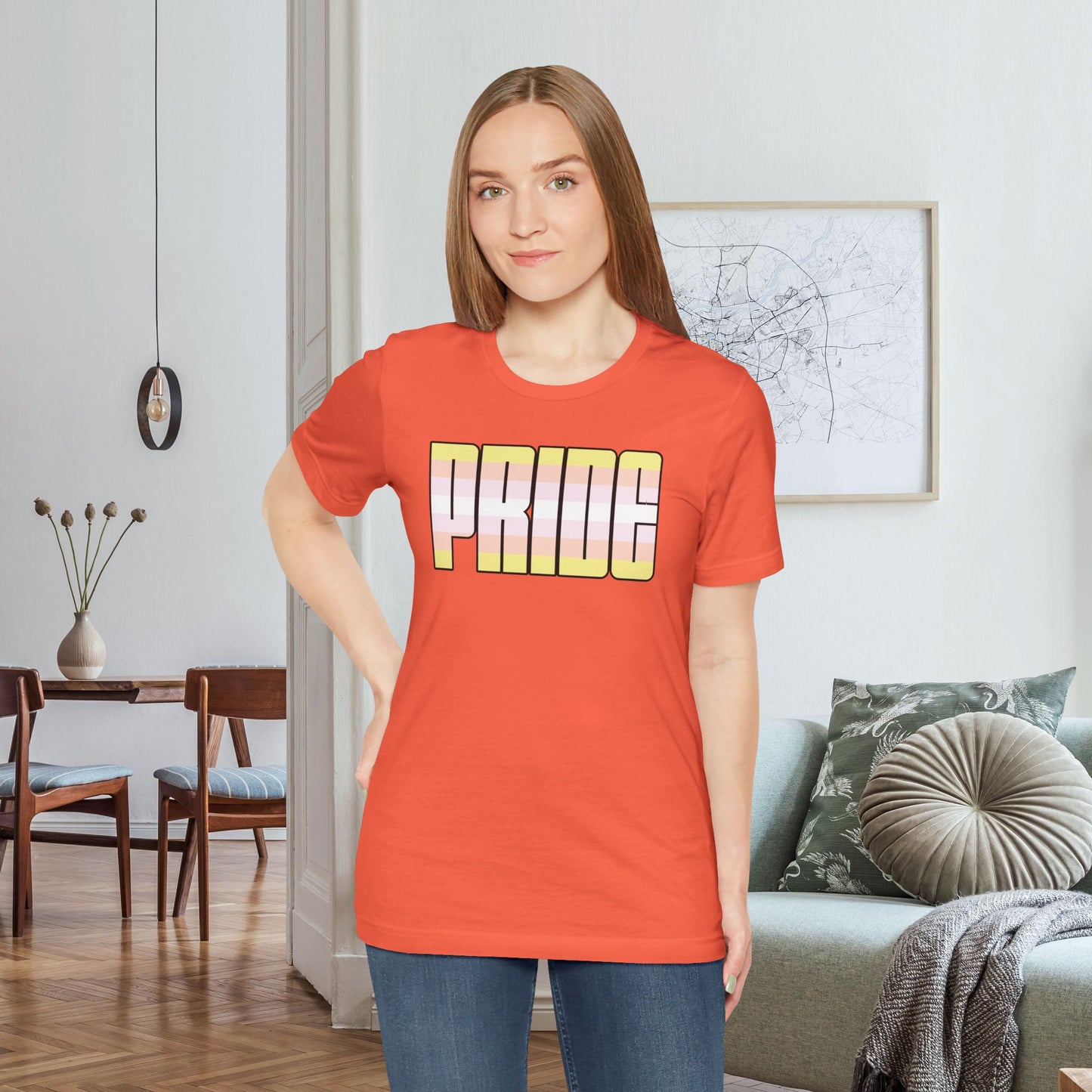 Coral Pangender Pride Tee