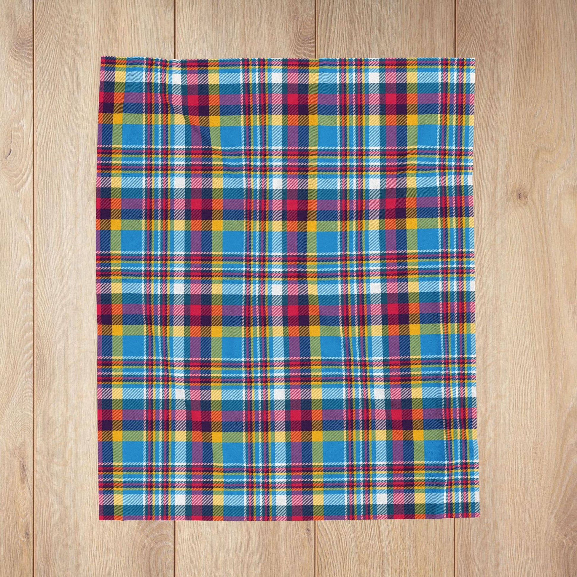 Polyamory Pride Plaid Velveteen Plush Blanket