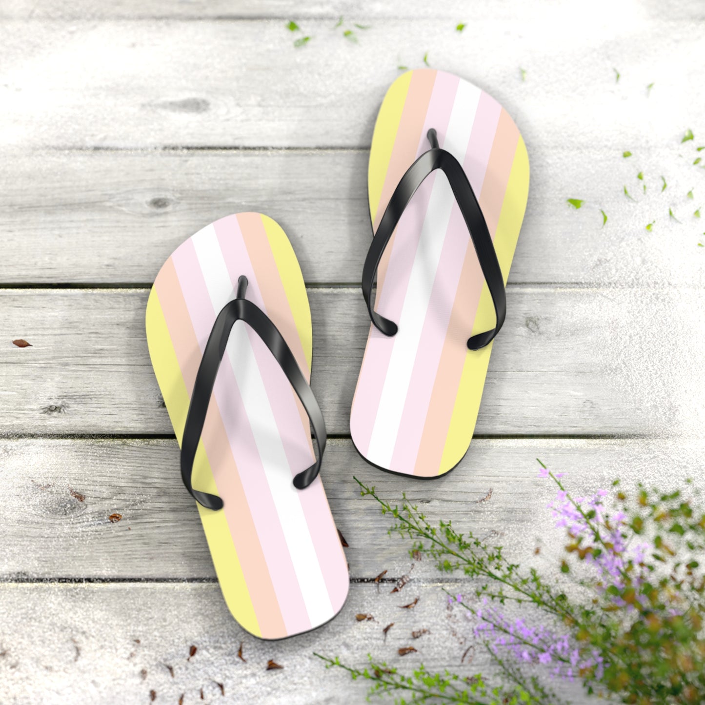 XL Black sole Pangender Pride Flip Flops