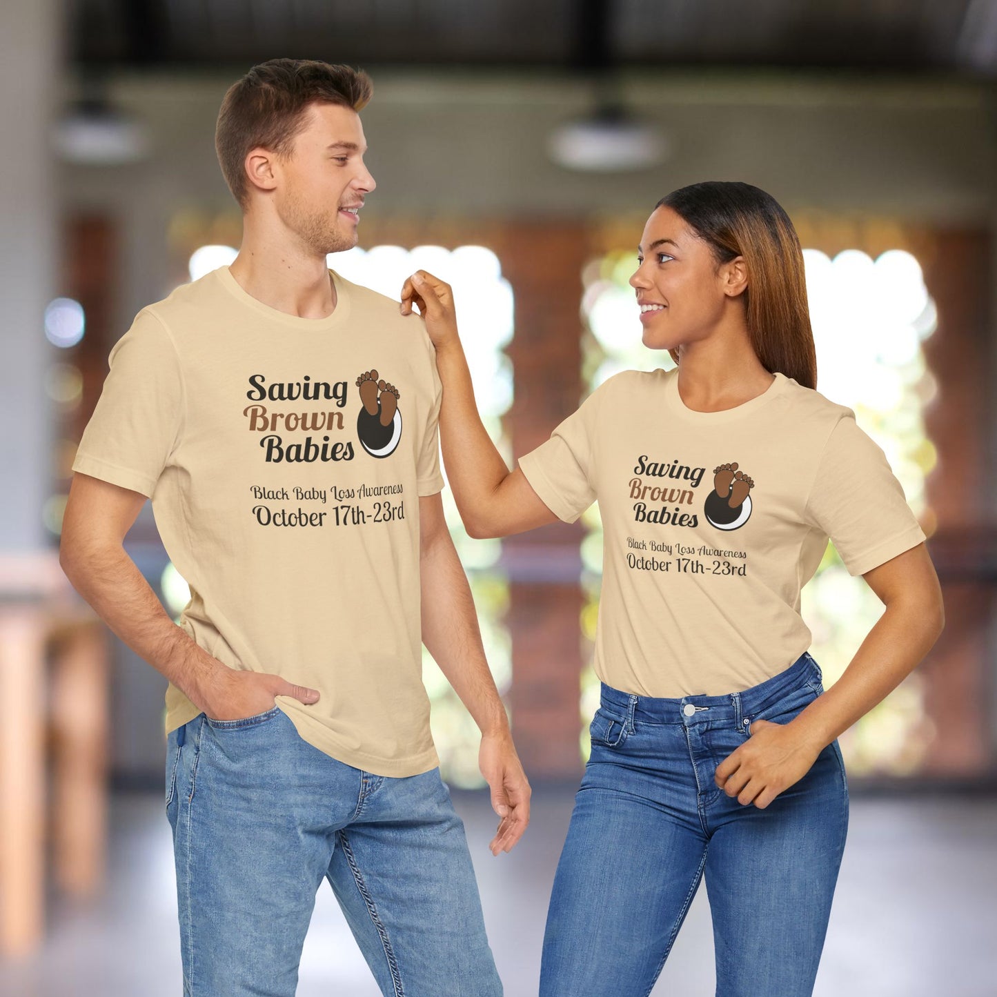 Quietly United in Loss Together Non-Profit / Saving Brown Babies Charity Tee, Pregnancy & Infant Loss Awareness