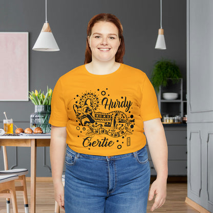 Hurdy Gertie Tee, Chemise Frenchton Dog Line Art