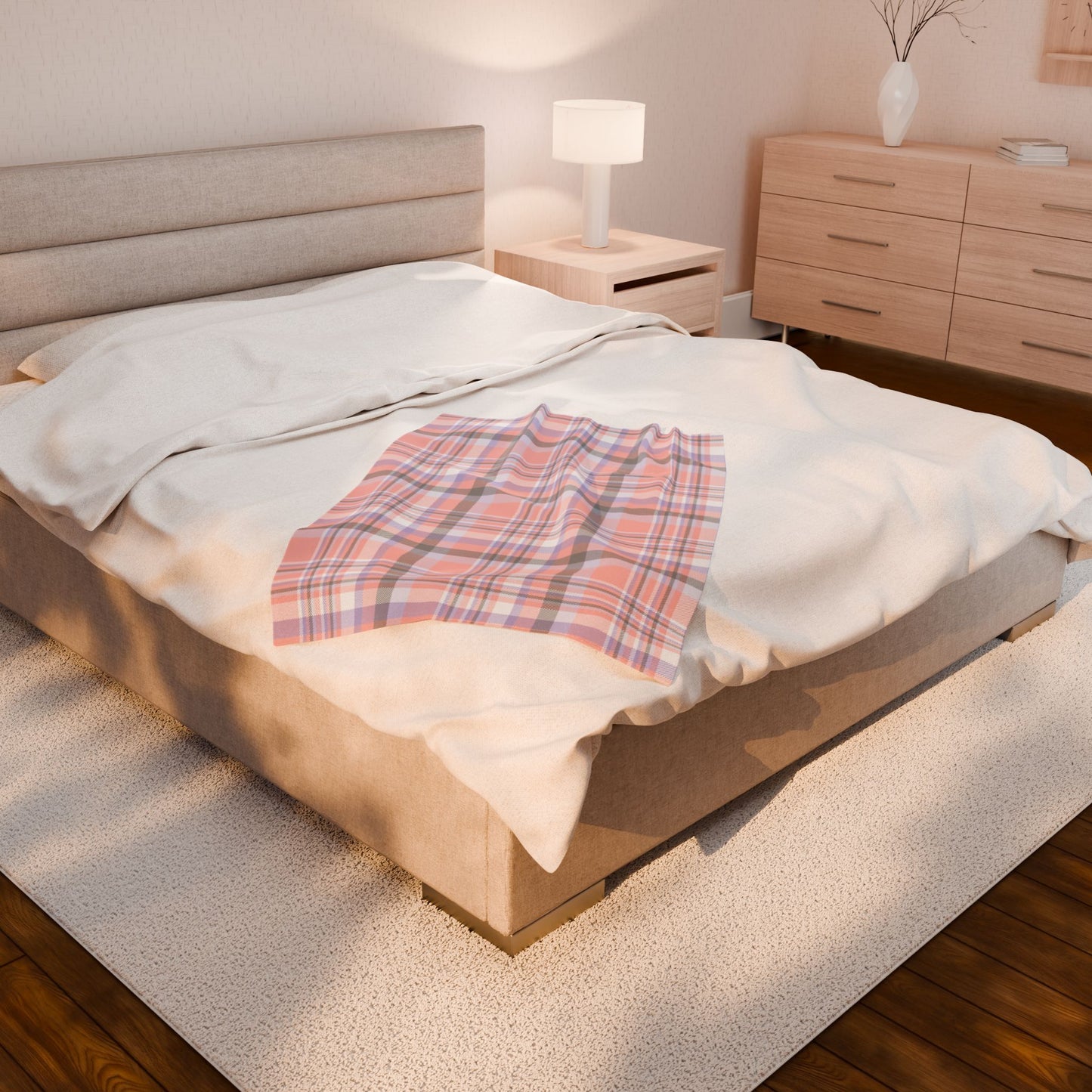 Cupioromantic Pride Plaid Velveteen Plush Blanket