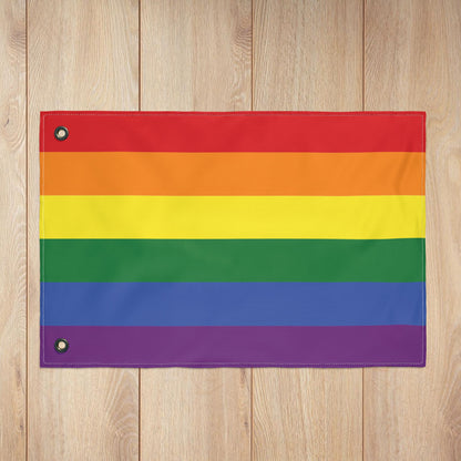 Rainbow Pride Double-Sided Flag with Grommets