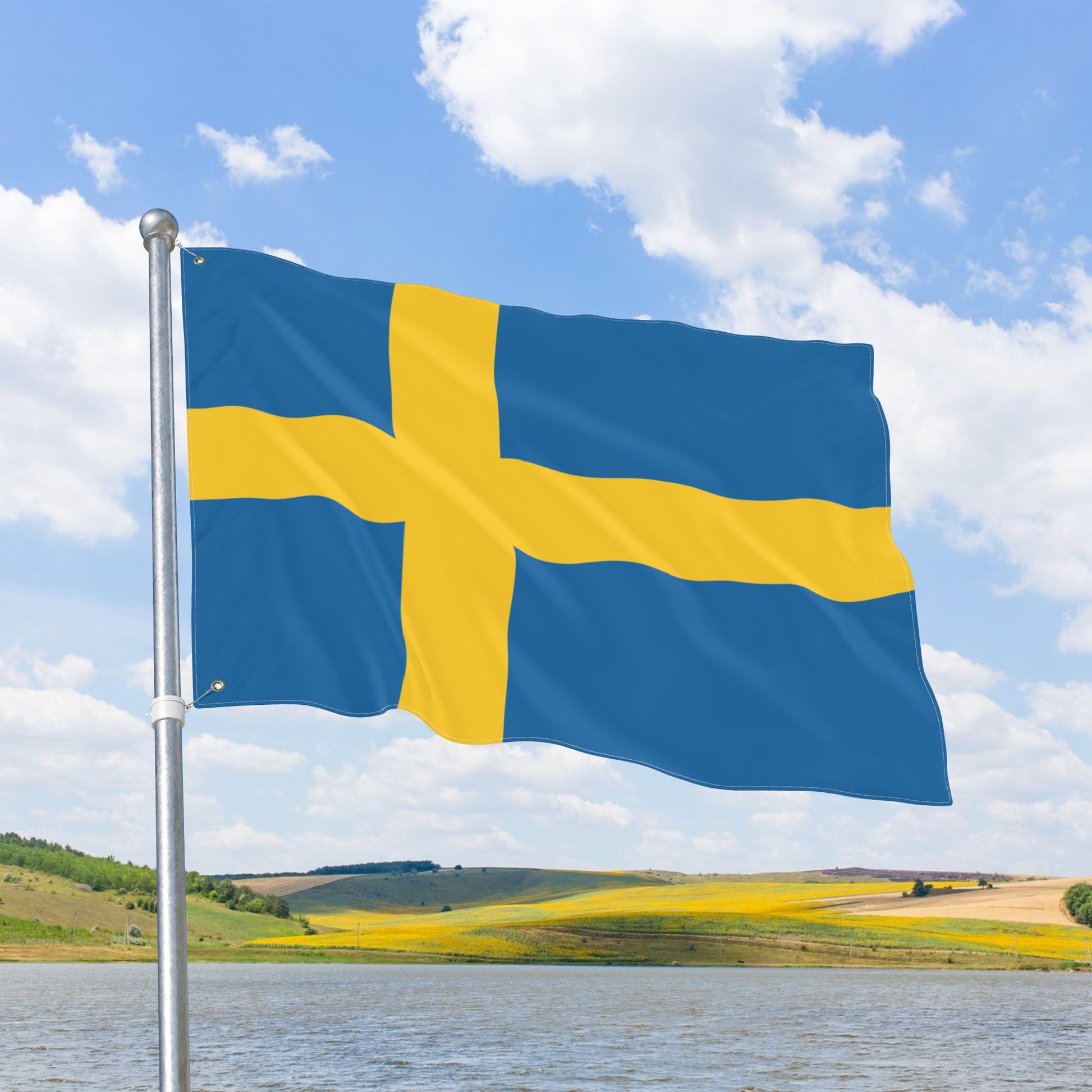 Sweden Flag with Grommets