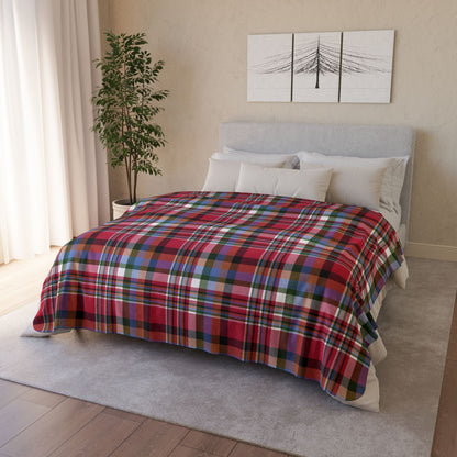 Christmas Red & Black Chicago IL Fleece Sherpa Blanket