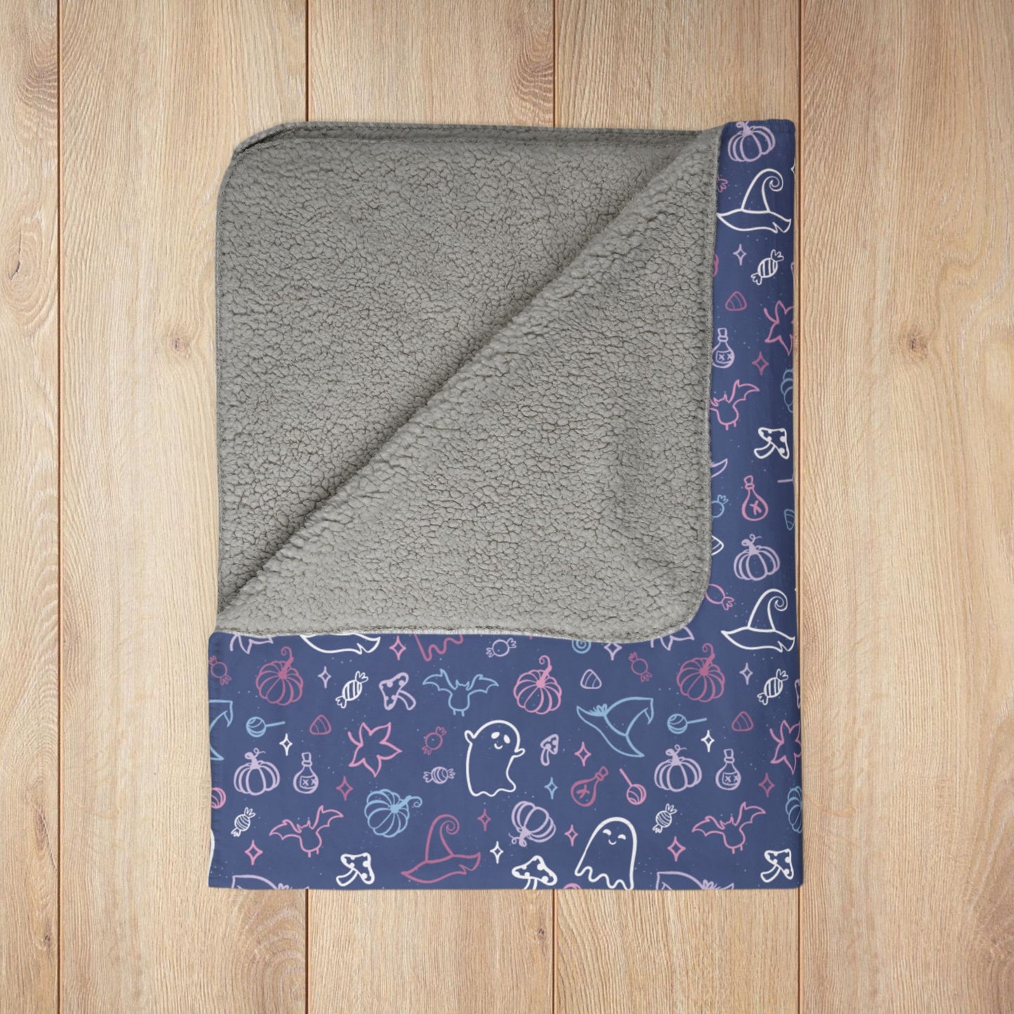 Bigender Pride Halloween Fleece Sherpa Blanket