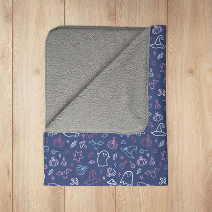 Bigender Pride Halloween Fleece Sherpa Blanket