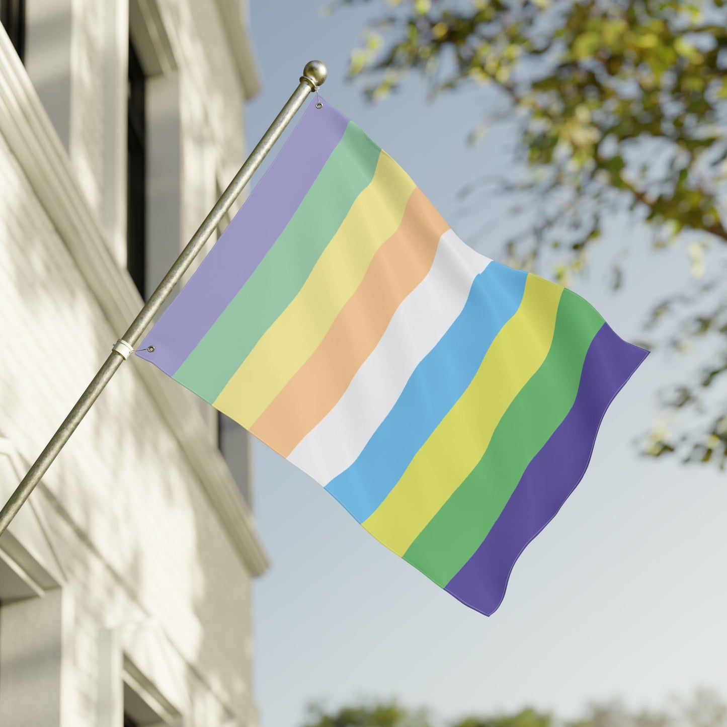 30'' × 40'' Courpalian Pride Flag with Grommets