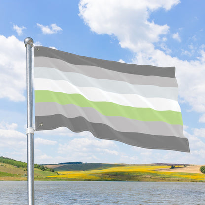 Demiagender Double-Sided Pride Flag with Grommets