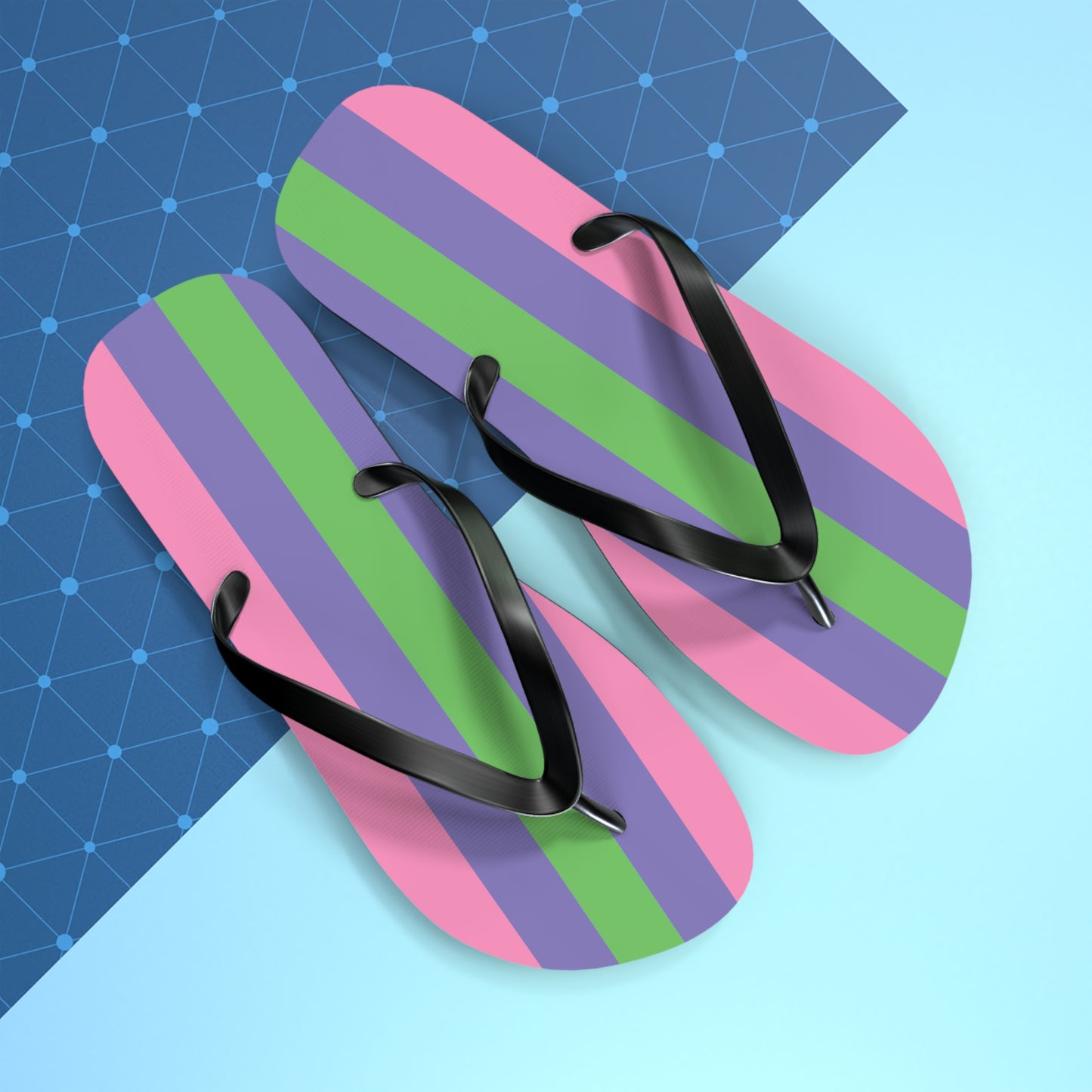 Trigender Pride Flip Flops