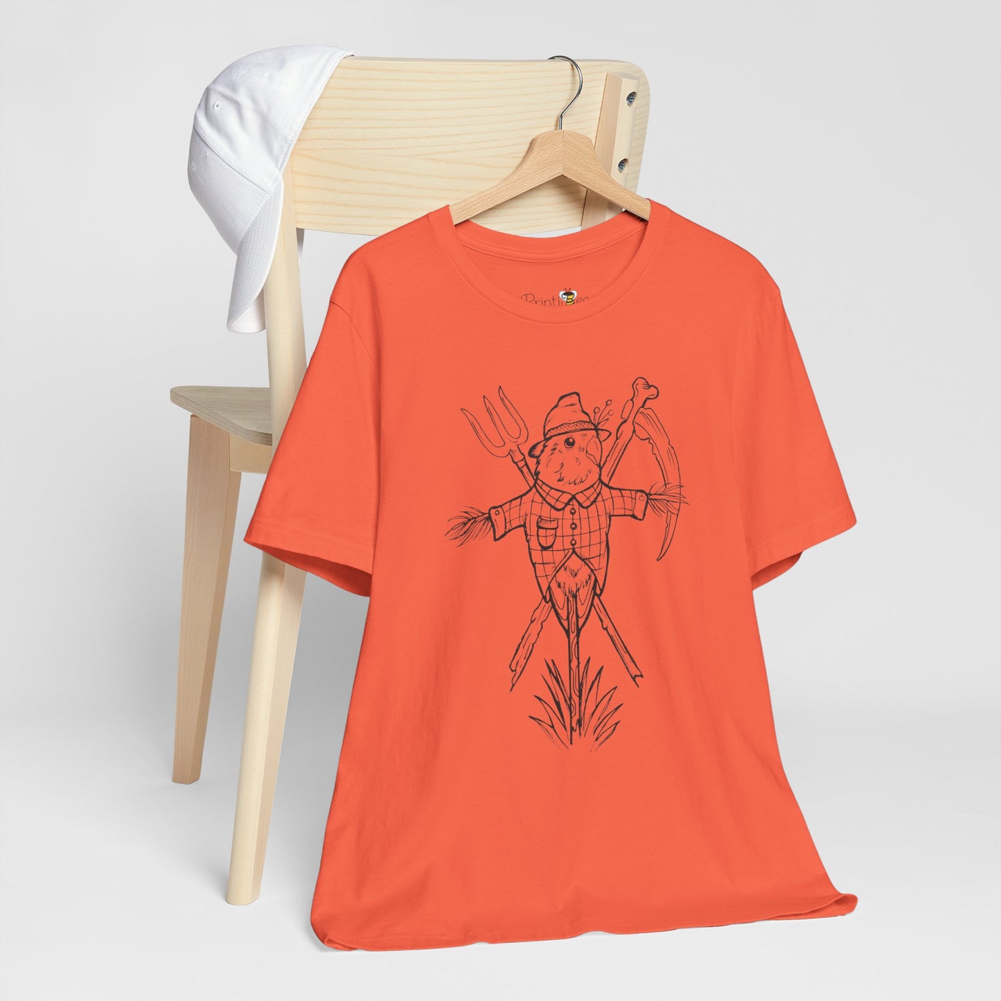 Scarecrow Lovebird, Line Art Tee