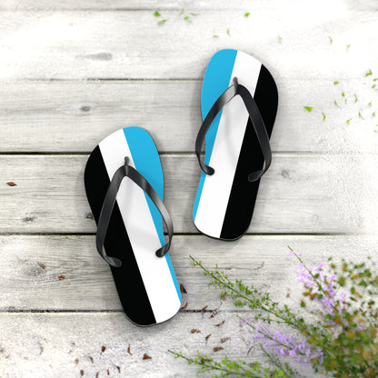 M Black sole Mascic Pride Flip Flops
