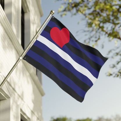 30'' × 40'' Leather Pride Flag, with Left or Right Side Grommets