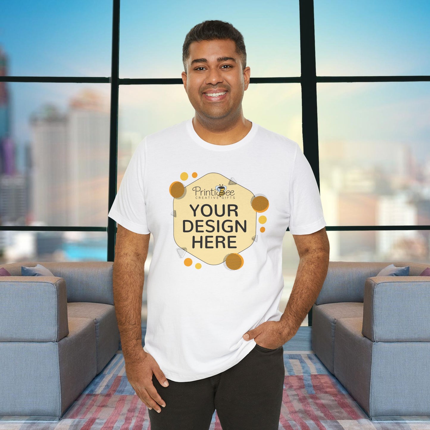 White XS Custom Reds, Browns & Cream Tees for BELLA+CANVAS® 3001