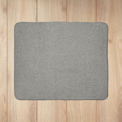 Red & White Paw Prints Detroit MI Fleece Sherpa Blanket