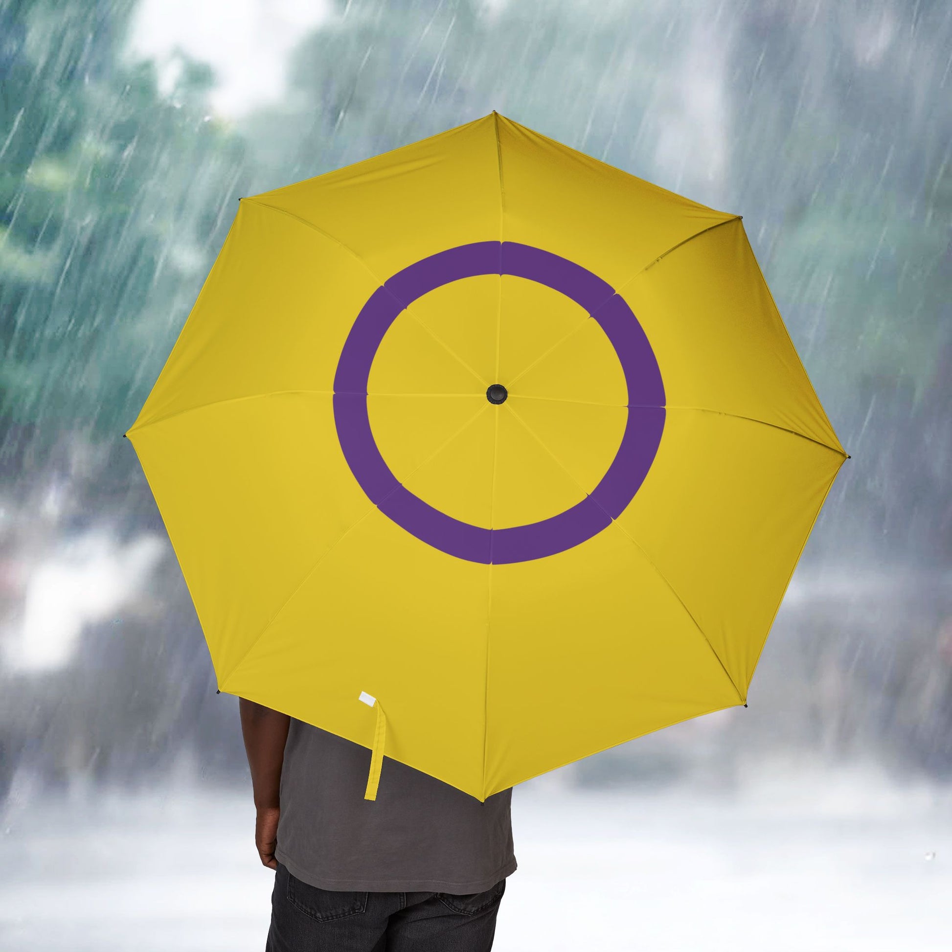 One size Intersex Pride Umbrella