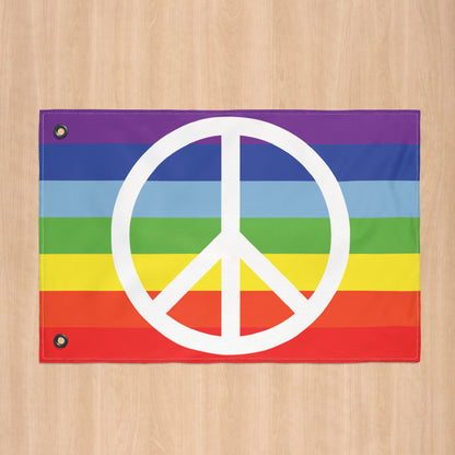 Peace Pride Flag with Grommets