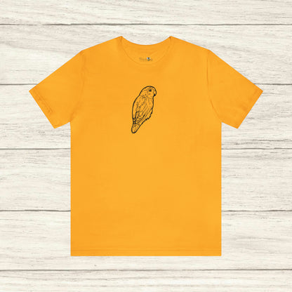 Agapornis tierno, camiseta de arte lineal